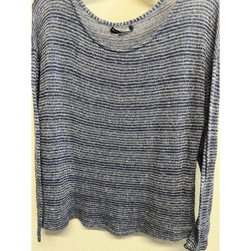 Brandy Melville Blue Stripe Wool Blend Long Sleeve Sweater Womens One Size - Picture 4 of 8